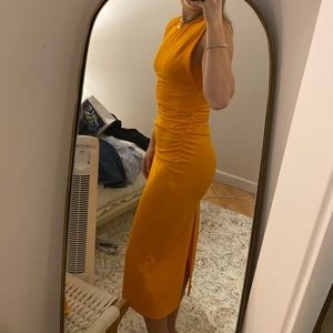 Orange Midi Dress